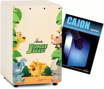 XDRUM KC-37JB Kinder-Cajon "Jungle Beat" Set mit Schule (KC-37JB)