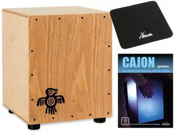 XDRUM Junior Cajon Peruana Ash Set mit Sitzkissen und Schule (00061274)
