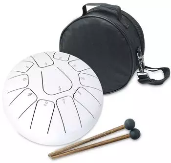 Keepdrum TD8WH-F Tongue Drum 11 Töne, weiß, F-Dur (td8wh-f)