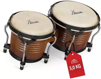 XDRUM Bongo Pro 6,5" & 7,5" Naturfelle, tobacco (00037591)