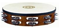 Meinl Traditional Goat-Skin Wood Tambourine Aluminium Jingles 2 Rows (TAH2A-AB)