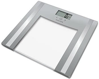 Salter Glass Analyser Digital Bathroom Scale 9182 SV3R - Easy to Read Digital Display Silver