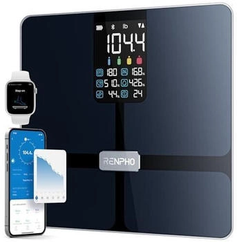 RENPHO Smart Scale Body Fat Scale with VA Display Bluetooth Scale for Body Weight and Fat Percentage BMI Muscle & Bone Mass Apple Health Compatible 400lb