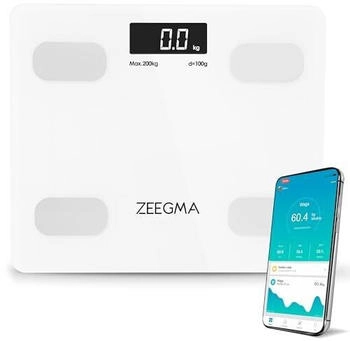 ZEEGMA GEWIT Analytical Bathroom Scale - Advanced Health Metrics Smart Bluetooth 4.0 Shatterproof Antibacterial Glass 17 Body Parameters Infant Weighing Large LCD Display