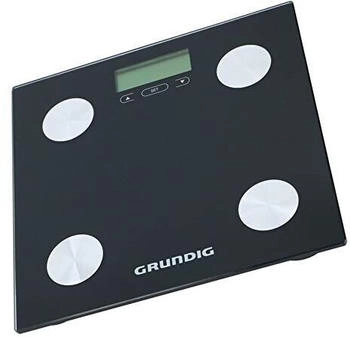 Grundig Digital Personal Scales with Body Analysis: Body Fat and Muscle Mass Memory for 12 People Max. 180 kg Glass Black
