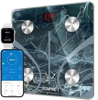 RENPHO Body Fat Scale Bluetooth s for Body Weight Bathroom Weighing Scale Smart BMI Scales Body Composition Monitors with Smartphone App Marble Elis 1