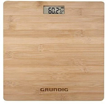 Grundig Wooden Bamboo Digital Body Bathroom Scale Weighing Analyser LCD Monitor 180Kg Lb
