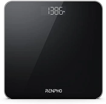 RENPHO Digital Weighing Scale with High Precision Sensors Body Weight Scale for Fitness (Stone/lb/kg) - Black Large Platform 280 * 280mm Core 1S