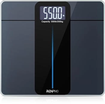 RENPHO Weighing Scales for Body Weight 550 lb/250 kg Large LCD Display with High Accurate Digital Scales with Extra-High Capacity Step-On Batteries Included