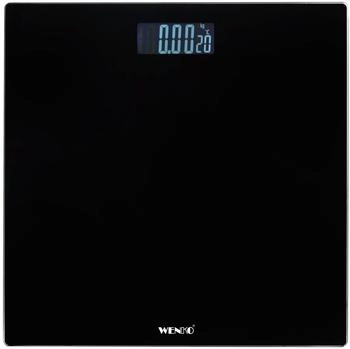 Wenko Personenwaage LCD Schwarz digitale Körperwaage mit LCD-Display (WK2136)