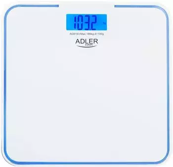 Adler Badezimmerwaage 8183 n. Chr. Maximales Gewicht (Kapazität) 180 kg Genauigkeit 100 g Weiß