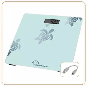 Little Balance Aqua Turtles USB-R BLAU Personenwaage