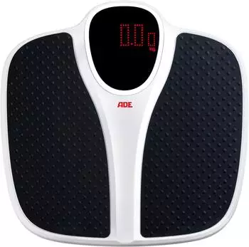 ADE Personenwaage Digitale Waage mit extra großer Trittfläche rutschfeste Oberfläche sehr gut ablesbares Display bis 200 kg