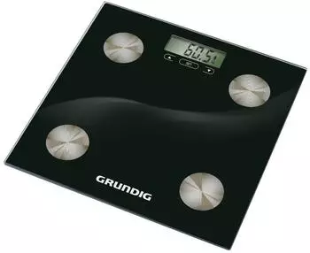 Grundig Personenwaage mit K&ouml;rperanalyse, 180kg, LCD, 12 Personen Speicher