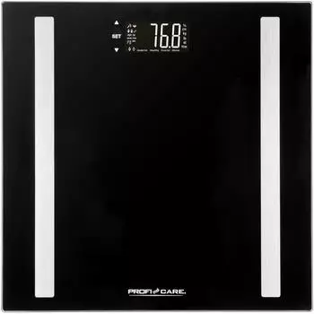 ProfiCare PC-PW 3149 FA Glas-Personenwaage 9-in-1 Körperanalyse, schwarz (331490)
