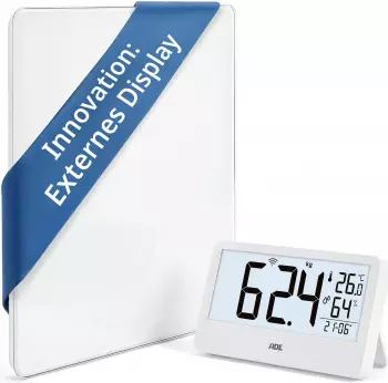 ADE Ronja digitale Personenwaage mit Funk-Display, bis 180kg, weiß (BE2500-2)