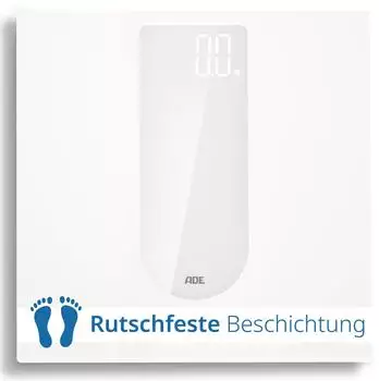 ADE Digitale Personenwaage LED-Display, Sicherheitsglas, 180kg (BE2102-1)
