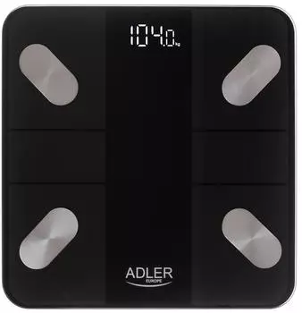 Adler Smart Badezimmerwaage mit App & Bluetooth, schwarz (AD 8186b)