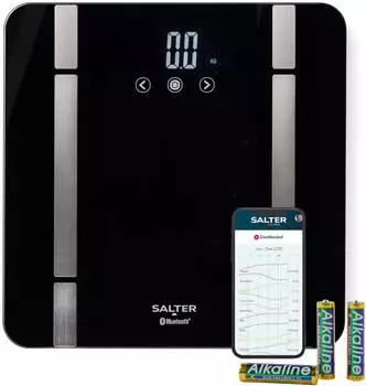 Salter Smart Badezimmerwaage Bluetooth, 200kg, Körperfettanalyse (SA00432FEU6)