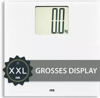 ADE Digitale Personenwaage XXL-Display, 200kg, weiß (BE1723-1)