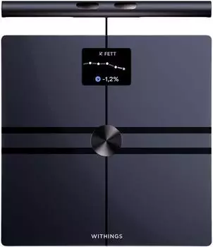 Withings BodyFit WLAN-Personenwaage 40+ Biomarker, schwarz