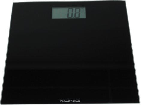 König Electronic HC-PS101 Personenwaage, Hartglas flach schwarz digital bis 180kg