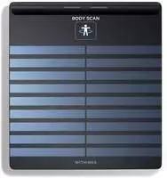 Withings Personenwaage Body Scan, schwarz, digital, mit App, K&ouml;rperfettanalyse, bis