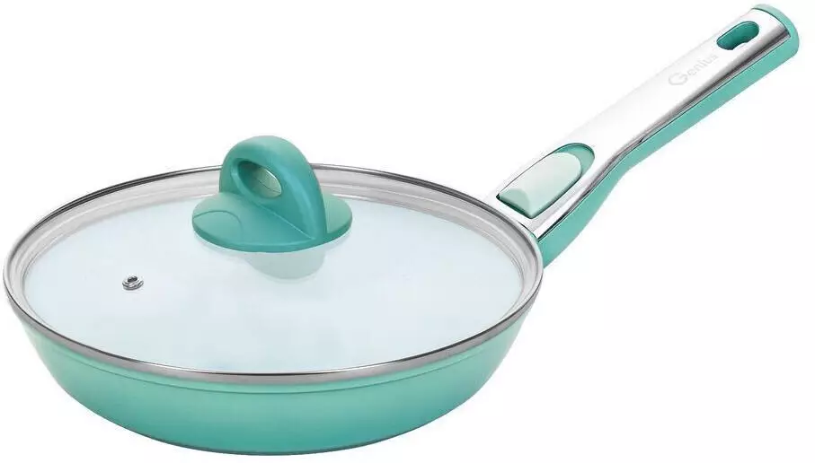 Genius Cerafit Revolution Kookpan, 26 cm, 2-delig, keramiek met anti- aanbaklaag, soepen vleespan met glazen deksel, vrij van PFAS, Thermo Speed, geschikt voor alle warmtebronnen, geschikt voor