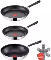 Tefal E85711 Jamie Oliver Pfannenset 5-tlg, Pfanne 24 und 28 cm, Wokpfanne Wok 28 cm,