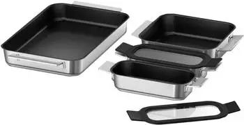 Siemens Pro Induction Flex Pfannen-Set 4-teilig schwarz (HZ9FF040)