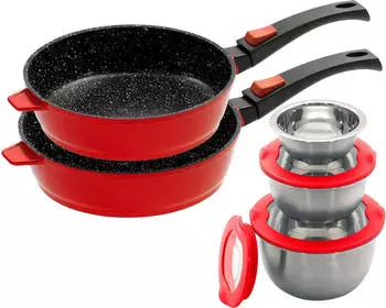 King Pfannen-Set 8-tlg. rot (36776941-0)