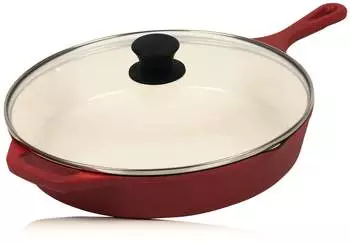 Mahlzeit Gusseisen Bratpfanne Dark Cherry emailliert, 24 cm