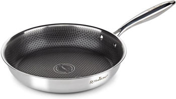 ROSMARINO Edelstahlpfanne perfekter W&auml;rmeverteilung, kratzfest, ofenfest 24 cm