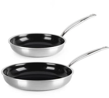 GreenPan Set of Première 20 and 28 cm stainless steel frying pans