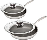 HENSSLERS Pfannen-Set "HENSSLERS Bratpfannen-Set, &Oslash; 24 und 28 cm, inkl. Deckel"