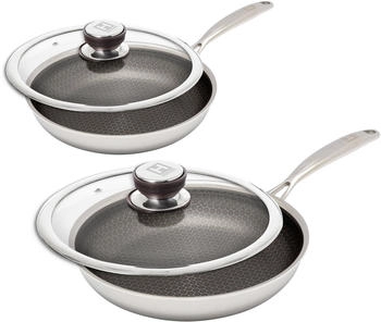 Henssler Bratpfannenset &Oslash; 24 und 28 cm, inkl. Deckel 4er-Set