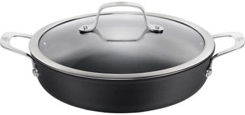 Ballarini Alba Servierpfanne schwarz Aluminium Edelstahl m. Glasdeckel &Oslash; 24 cm