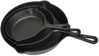 vidaXL 3-tlg. Steakpfannen Set Gusseisen