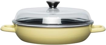 Riess Nouvelle Schmorpfanne lemon emailliert Glasdeckel LBH 37.7 x 29.2 x 14.1 cm