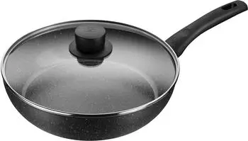 Ballarini Vipiteno Schmorpfanne schwarz Deckel Aluminium Keramik &Oslash; 28 cm