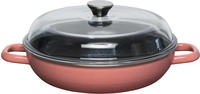Riess Schmorpfanne mit Glasdeckel 28cm Pink