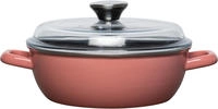 Riess Schmorpfanne hoch mit Glasdeckel 20cm Pink