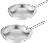 Tefal Pfannen-Set "Duetto On" Edelstahl Set, 2 Stk. tlg. 24/28 cm, unversiegelt,