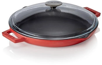 Lava Red frying pan with lid 31.5 cm