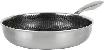Axentia Bratpfanne Edelstahl Wabenstruktur 1-tlg. &Oslash; 28 cm silber