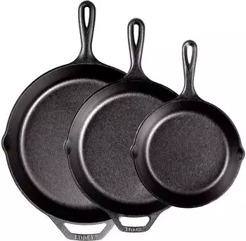 Lodge Bratpfannen-Set 3-tlg. vorgebranntes Gusseisen 20,3 / 26 / 30,5 cm