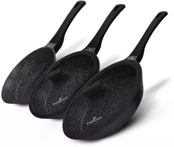 Zwieger Pfannenset Aluguss 2 Pfanne mit Deckel 5-teilig