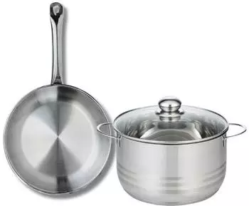 Elo Profi Brillant stainless steel frying pan 24 cm with stockpot 20 cm