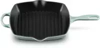 Le Creuset 296828, Le Creuset Quadratische Grillpfanne Signature 26 cm Sea Salt