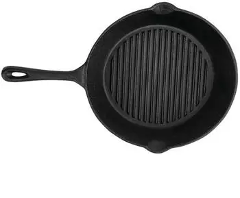Vogue Runde Skillet Grillpfanne Aus Gusseisen 26,7Cm (M652)